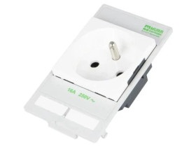 4000-68000-3010000 Gniazdo typu E 250VAC 16A na panel, złącze widełkowe 4mm IP20