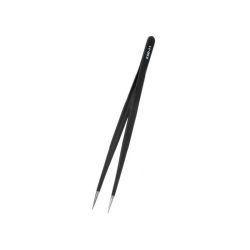 Pęseta antystatyczna ESD-11 prosta, ostra, metalowa, gumowana