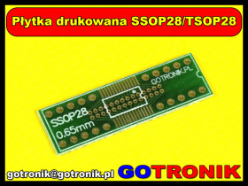 Płytka drukowana SSOP28 raster 0,65mm