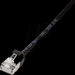 CQ9063S Patch cable, Cat.6a, U/FTP, black, 3 m