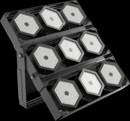 156749 LED floodlight, 900 W, 126,000 lm, 5700 K, black, IP67