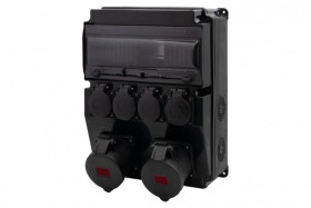 Rozdzielnica CAJA 12M SCENIC - gniazda proste 16A 5p, 32A 5p, 4x230V /12 modułów/