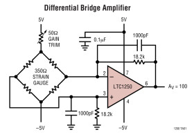 Very Low Noise Zero-Drift Bridge Amplifier