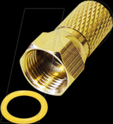 FFZL0/7DGL Twist-on F-plug, for 7.0-mm diameter antenna cables