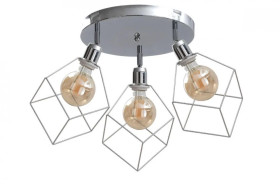 Spot loftowy 3x E27 RUBEN SILVER