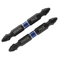 IRWIN&#xAE; 1923375 Impact Double-Ended Screwdriver Bits Phillips PH2 60mm (Pack 2)