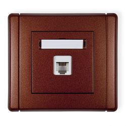 Gniazdo telefoniczne pojedyncze 1xRJ11, 4-stykowe, beznarzędziowe