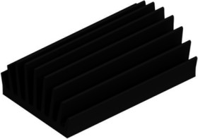 Extruded heatsink, (L x W x H) 50 x 30 x 17.5 mm, 9 K/W, black anodized, 10021837
