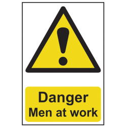 Scan 1200 Danger Men At Work - PVC 200 x 300mm