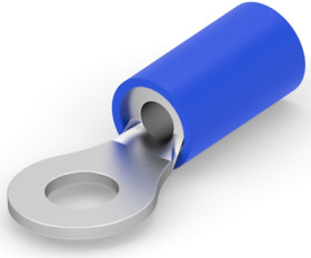 Insulated ring cable lug, 1.25-2.0 mm², AWG 16 to 14, 4.17 mm, M4, blue, 8-320560-1