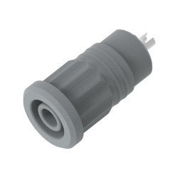 Gniazdo bananowe Żeński Wciskana Szary 25A Electro PJP rozmiar 4 mm