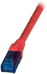 Patch cable, RJ45 plug, straight to RJ45 plug, straight, Cat 6A, U/UTP, LSZH, 15 m, red, IPK-6A-U-HFR-RT-1500