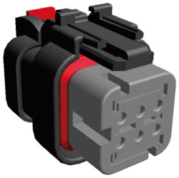 Złącze samochodowe 6-pinowe TE Connectivity 2-rzędowe Żeński AMPSEAL 16 Montaż na kablu Obudowa złącza samochodowego