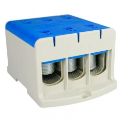 Blok rozdzielczy-odgałęźny 3-polowy AL/CU 3x240mm2 niebieski montaż płaski i na szynę TH WLZ35/3x240/n 48.3240