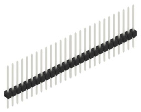 Pin header, 27 pole, pitch 2.54 mm, straight, black, 10046640