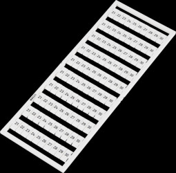 209-504 WSB labelling card, printed, 21 - 30 (10x), white