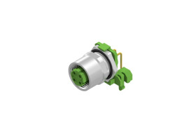 Złącze wielostykowe przemysłowe 4-pinowe M12, panelowe Wtyczka CONEC