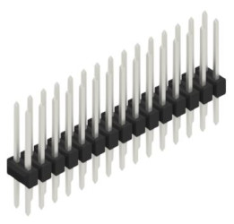 Pin header, 30 pole, pitch 2.54 mm, straight, black, 10053594