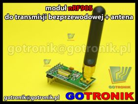 Moduł nRF905 do transmisji bezprzewodowej + antena