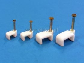 Uchwyt do kabl z gwożdziem FLOP; 8/6mm płaski