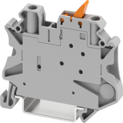 Knife disconnect terminal, screw connection, 0.14-6.0 mm², 2 pole, 20 A, 6 kV, gray, 3046146