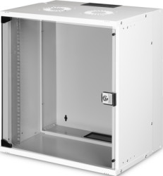 19 inch wall enclosure, 12 U, (W x H x D) 540 x 595 x 400 mm, sheet steel, gray, DN-49206