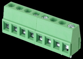 CTB0102/8 Lötbare Schraubklemme - 8-pol, RM 5 mm, 90°