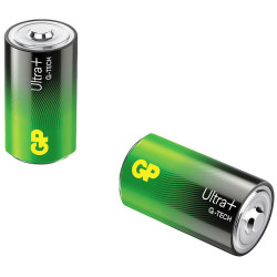 GP ULP13A159C2 Ultra&#x2B; D Alkaline Batteries 1.5V 2pieces Longer Life