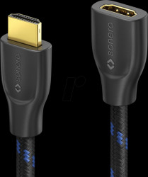 X-PHC041-005 HDMI extension cable, 4K 60Hz, nylon, 0.5 m
