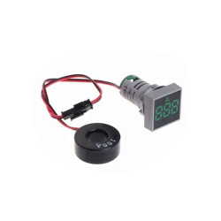 Kontrolka LED amperomierz zielon kwadrat 100A, zasilanie 50-380VAC