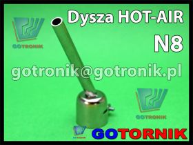 Zapasowa dysza N8 do stacji HOT-AIR fi 8,0mm kątowa 45°