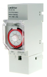 Przełącznik czasowy DIN 1-kanałowy Analogowy 230 V ac Muller SPDT