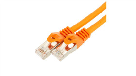 Patchcord S/Ftp Kat.7 Pimf Kabel Sieciowy Lan 2X Rj45 Poe Pomarańczowy 20M Neku