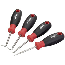 Vigor V4663 Mini Hook Set Insert/Remove O-Rings &amp; Caps 130mm 4 Tools