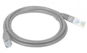 Patchcord UTP kat.6 kabel sieciowy LAN 2x RJ45 linka szary 2m Alantec