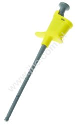 6005-IEC-GE Chwytak pazurkowy, elastyczny z gniazdem 4mm, L=159mm, bezp. 1000V=/~, kat. II, 6A, żółty, ELECTRO-PJP, 6005IECGE