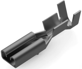 Uninsulated flat plug sleeve, 2.8 x 0.81 mm, 0.5 to 1.5 mm², AWG 20 to 15, brass, tin-plated, 160668-2