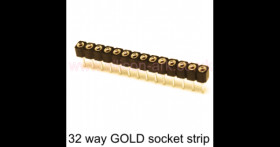 Socket Strip 32-pin SIL gold plated - Winslow Adaptics