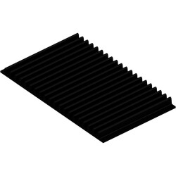 Extruded heatsink, (L x W x H) 100 x 169 x 10 mm, 3.75 to 1.7 K/W, black anodized, SK 405 100 SA