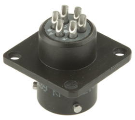 Złącze wielostykowe przemysłowe 6-pinowe Miniaturowe, panelowe Gniazdo ITT Cannon