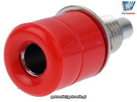 Gniazdo banan 4mm 24.247.1 Amass czerwone