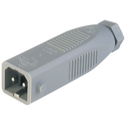 Hirschmann 932 038-106 STAS 200 ST PG 7 Cable Plug 2 &#x2B; PE Grey