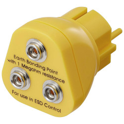 TRU COMPONENTS TC-12351668 ESD earthing plug 3x push button connection