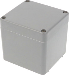 Polyester enclosure, (L x W x H) 81 x 75 x 75 mm, gray (RAL 7035), IP66, 1590ZGRP084
