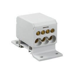 Blok rozdzielczy 2x4-50mm2/3x2,5-25mm2/4x2,5-16mm2 szary montaż płaski i na szynę TH DB1-S 48.14