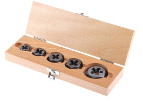 Zestaw narzynek sześciokątnych, gwint: 1/4 → 1/2 cala UNF, Stal węglowa