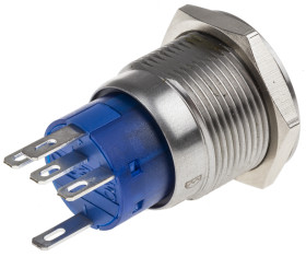 Nasadka przełącznika Zatrzaskowy SPDT średnica wycięcia 19.2mm, montaż panelowy RS PRO