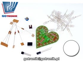 Migające serce LED - efekt świetlny (biały)