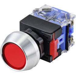 TruComponents 782701 Pushbutton ,Panel Mount,On/On,Scr/term,IP40