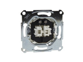 MERTEN Wyłącznik podwójny świecznikowy z podświetleniem podtynkowy zaciski bezśrubowe MTN3635-0000 SCHNEIDER ELECTRIC